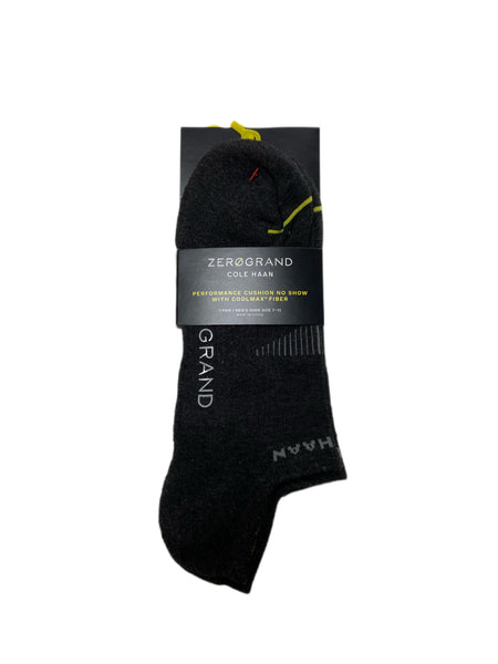COLE HAAN Zerogrand Men's 1 Pair Gray No Show Socks Sz 7-12 NWT