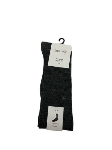 Calvin Klein Men's 1 Pair Gray Mid Calf Wool Blend Socks Sz 7-12 NWT