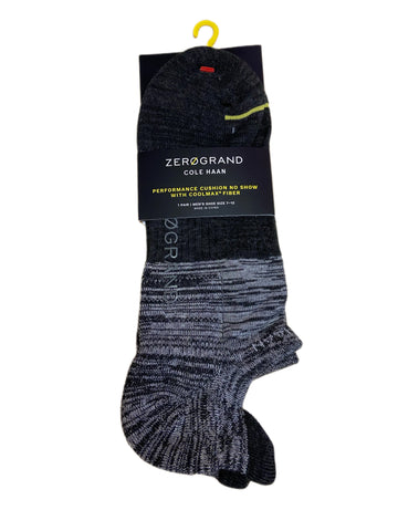 COLE HAAN Zerogrand Men's 1 Pair Gray No Show Socks Sz 7-12 NWT