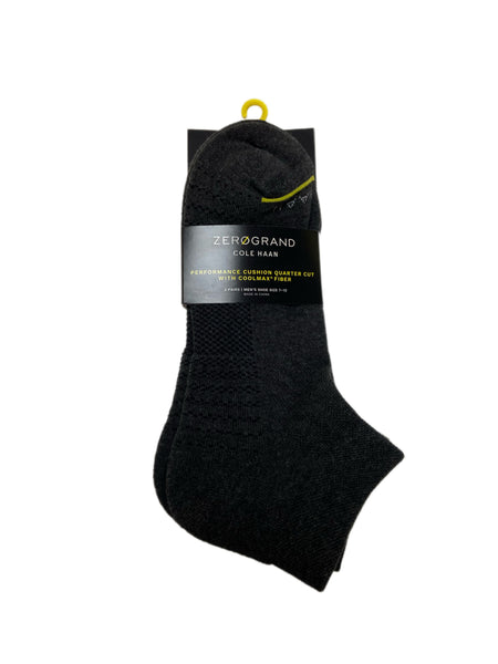 COLE HAAN Zerogrand Men's 3 Pair Multicolor Quarter Cut Socks Sz 7-12 NWT