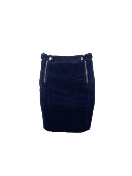 STEVEN ALAN Women's Blue Rio Corduroy Pencil Skirt NWT