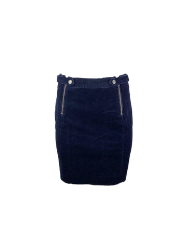 STEVEN ALAN Women's Blue Rio Corduroy Pencil Skirt NWT