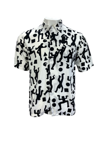Carhartt Man's White World Party Print Short Sleeve Shirt NWT