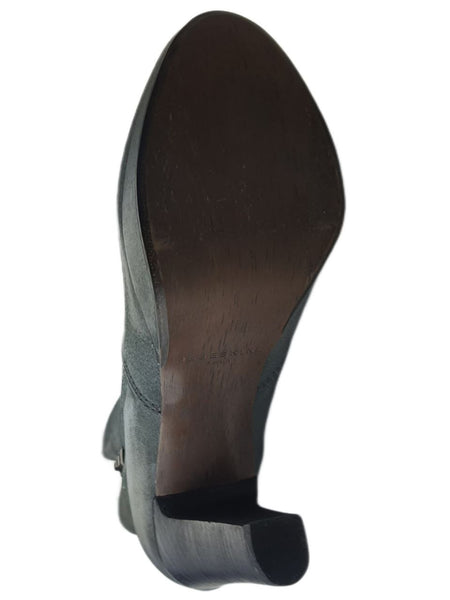 LIEBESKIND Women's Grey Nubuk 4 Inch Heeled Ankle High Boots #LK2012 NWOB