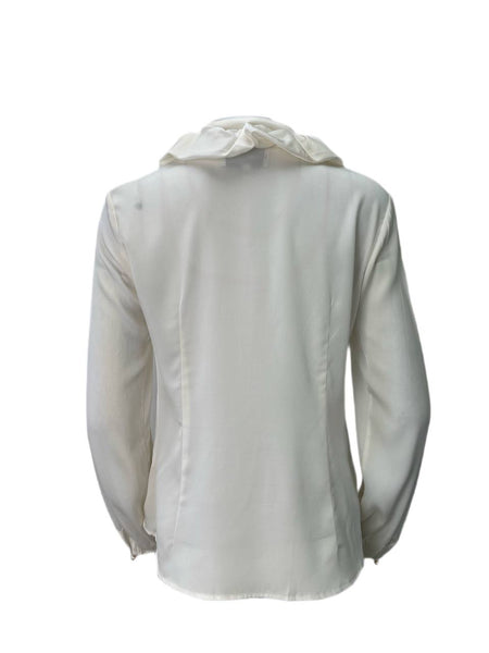 ELIZABETH MCKAY Women's White Elizabeth Blouse #205 6 NWT