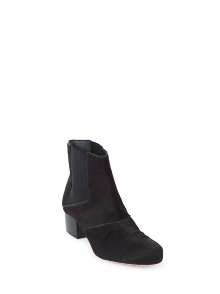 MAIYET Women's Jane Pony Hair Mid-Heel Boots $795 NEW