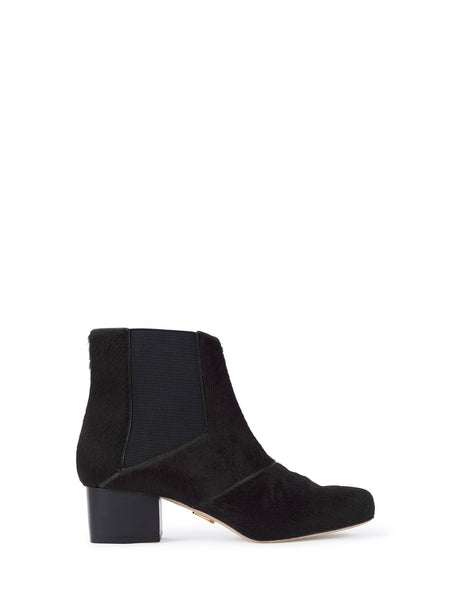 MAIYET Women's Jane Pony Hair Mid-Heel Boots $795 NEW