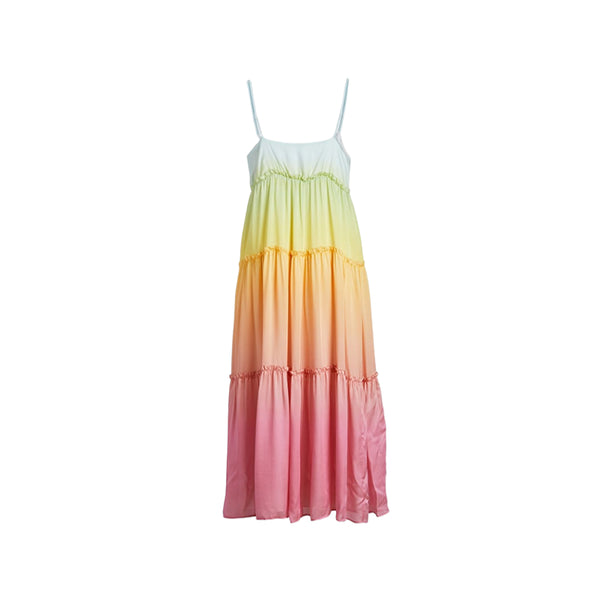 CAMI Women's Rainbow Sleeveless V-Neck Dress #222 M NWT