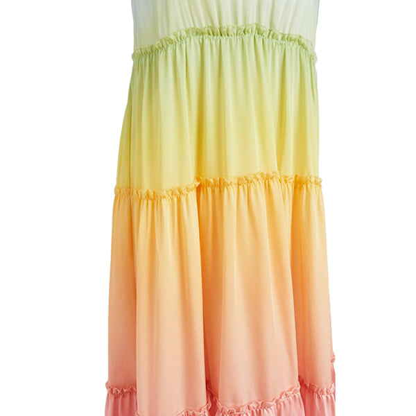 CAMI Women's Rainbow Sleeveless V-Neck Dress #222 M NWT