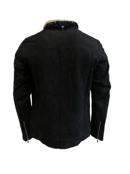 SCOTCH & SODA Men's Black Short Leather Jacket #226 NWT