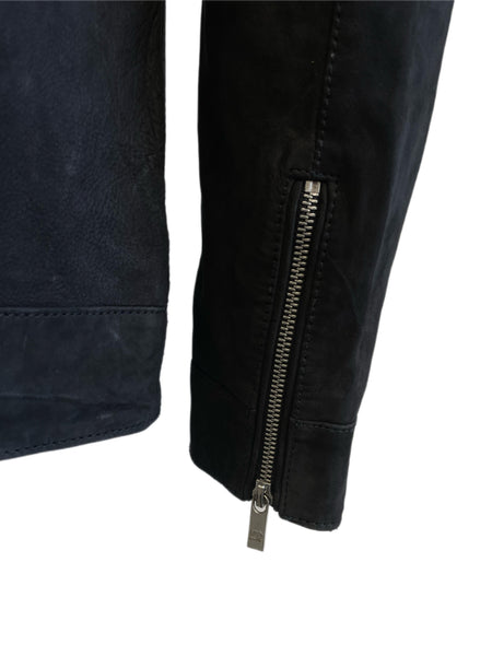 SCOTCH & SODA Men's Black Short Leather Jacket #226 NWT