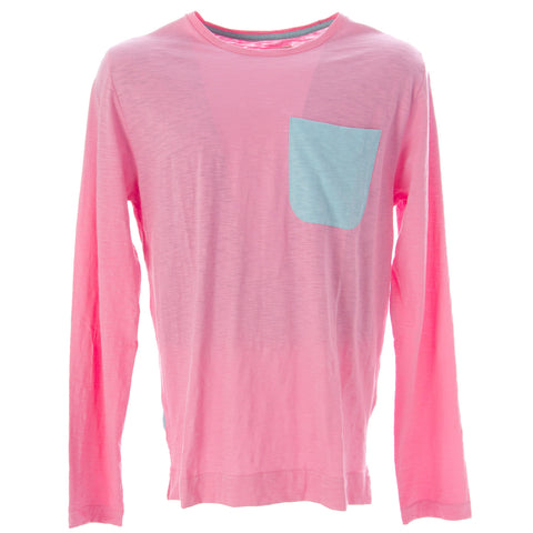 OLASUL Men's Pink Caracol Long Sleeve T-Shirt $70 NEW