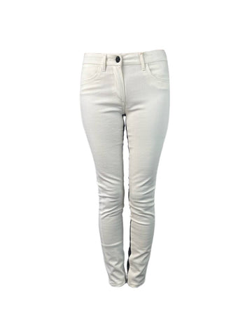 3X1 Women's White Contrast Mid Rise Jeans #242 NWT