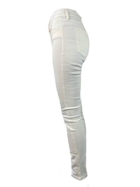 3X1 Women's White Contrast Mid Rise Jeans #242 NWT