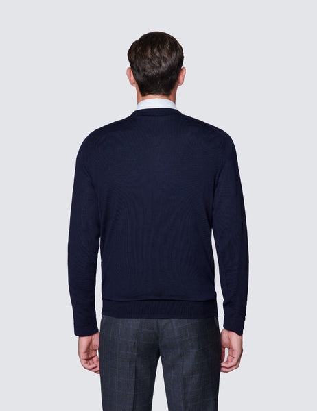 VNECK Men's Navy Long Sleeve Pullover Sz XXXL NWT