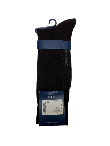 COLE HAAN Men's 1 Pair Chestnut Heather Crew Dress Socks Sz 7-12 NWT