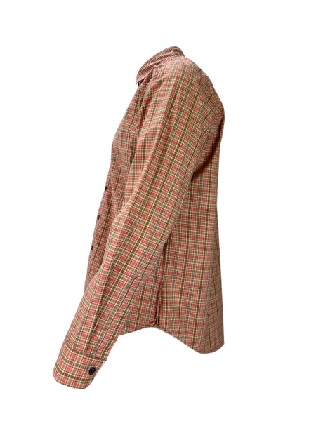 STEVEN ALAN Men's Multicolor Reverse Plaid Casual Shirt NWT