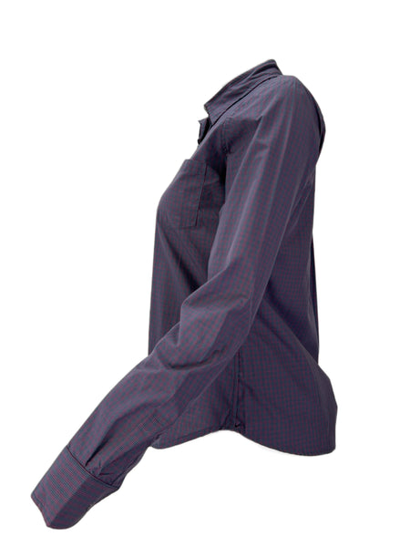 STEVEN ALAN Women's Purple Reverse Seam Casual Shirt NWT