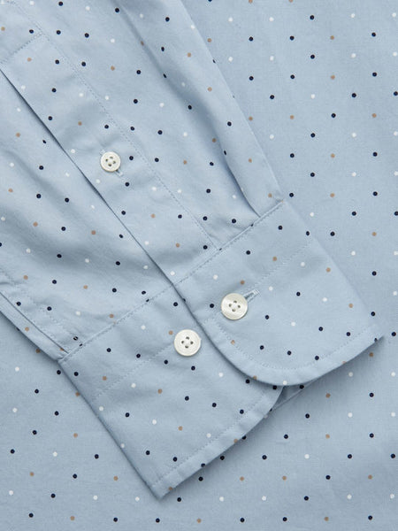 GANT Hamptons Blue Micro Polka Dot Button Down Shirt 3005970 Size M NWT