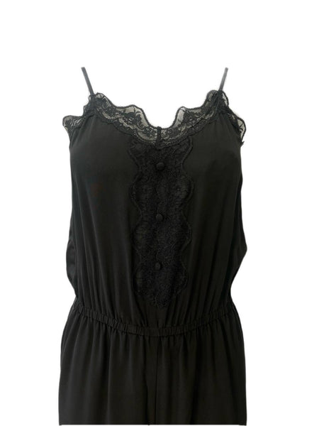 CAMI Women's Black CasualV-Neck Button Jumpsuit #3058 XS NWT