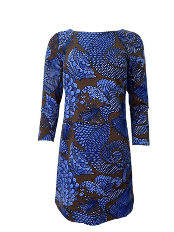 ELIZABETH MCKAY Women's Blue Asian Floral Dress #308 NWT