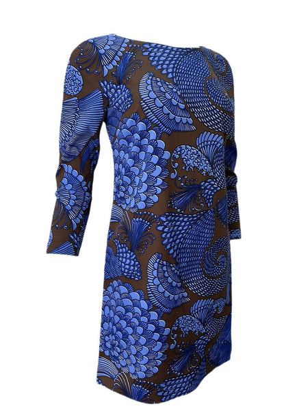 ELIZABETH MCKAY Women's Blue Asian Floral Dress #308 NWT