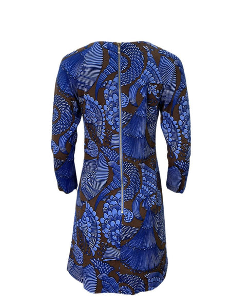 ELIZABETH MCKAY Women's Blue Asian Floral Dress #308 NWT