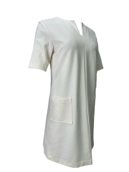 ELIZABETH MCKAY Women's White Zip Back Dress #309 NWT