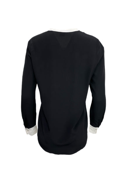 ECRU Women's Black Casual Long Sleeve Blouse #3115 S NWT