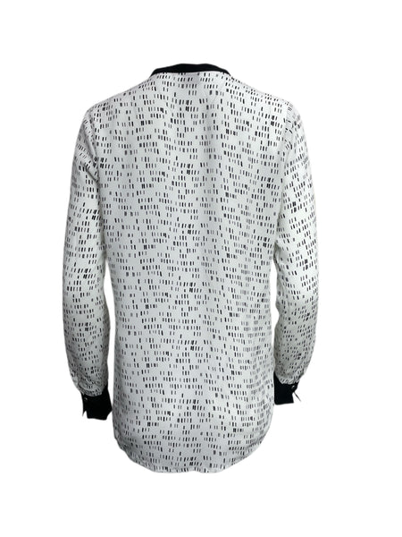 ECRU Women's Ivory Casual All Over Print Blouse #3115 S NWT