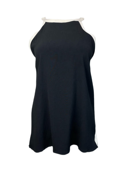 ECRU Women's Black Contrast Trim Halter Top #3145 S NWT