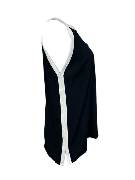 ECRU Women's Black Contrast Trim Halter Top #3145 S NWT