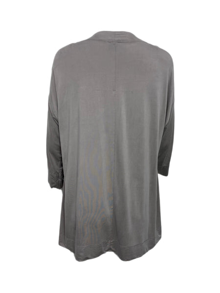 ECRU Women's Grey Suede Cupro Lightweight Cardigan #3202 S NWT