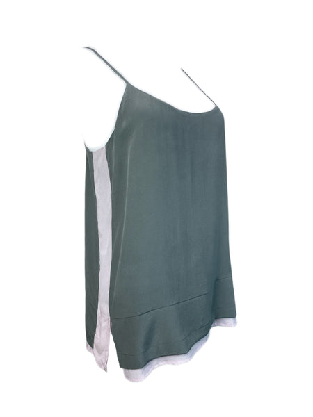 ECRU Women's Grey Fennel Hydrangea Top #3226 S  NWT