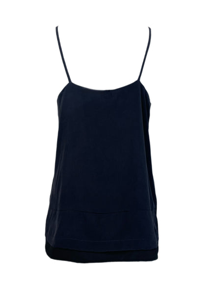 ECRU Women's Navy Black Round Neck Casual Top #3226 S NWT