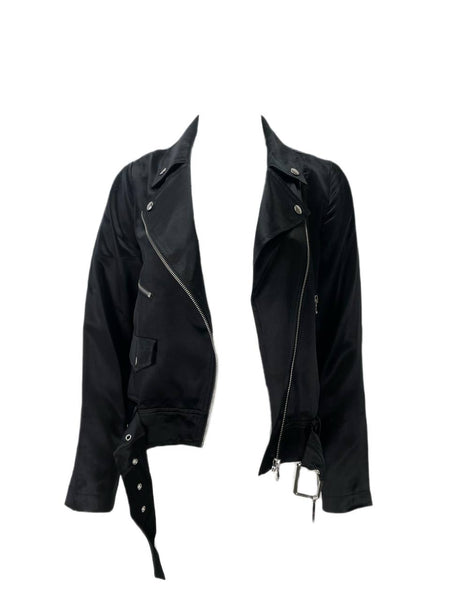 CAMI Women's Black Collared Zipper Front Jacket #342 XS NWT