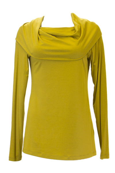 ANALILI Women's Wide Cowl Neck Long Sleeve Top 356IA10 $135 NEW