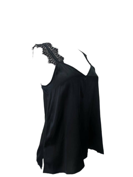 CAMI Women's Black Casual V-Neck Top #368 XS NWT