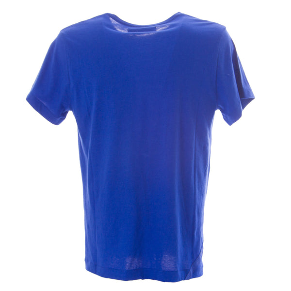 OLASUL Men's Blue Canvas Pocket Short Sleeve T-Shirt $80 NEW