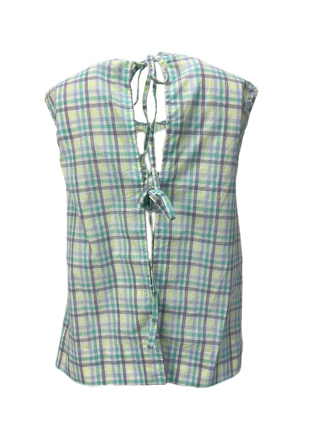 STEVEN ALAN Women's Multicolor Ryder Sleeveless Plaid Tank Top Sz M NWT