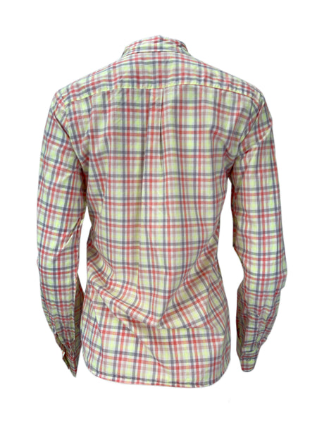 STEVEN ALAN Women's Multicolor Reverse Seam Plaid Casual Shirt Sz M NWT