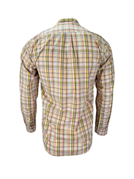 STEVEN ALAN Men's Multicolor Reverse Plaid Casual Shirt NWT