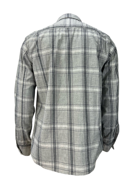 STEVEN ALAN Men's Gray Vintage Work Striped Casual Shirt NWT