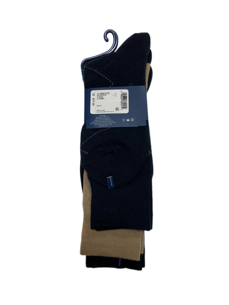 COLE HAAN Men's 3 Pair Multicolor Combed Cotton Crew Socks Sz 7-12 NWT