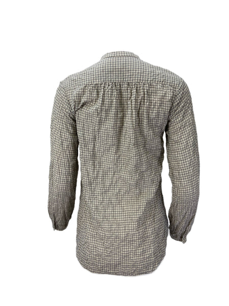STEVEN ALAN Women's Sand Button Front Plaid Tunic Sz P NWOT