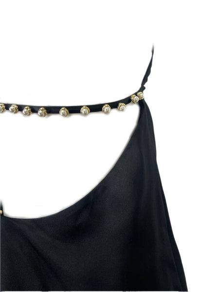 CAMI Women's Black Casual Racer Top #4004 XS NWT