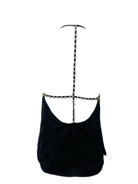 CAMI Women's Black Casual Racer Top #4004 XS NWT