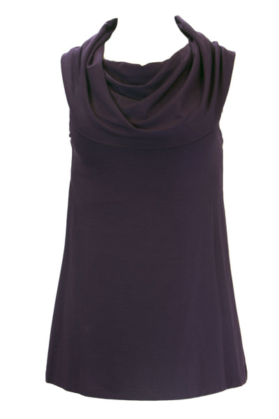 ANALILI Women's Wide Cowl Neck Sveleless Top 413J10 $135 NWT