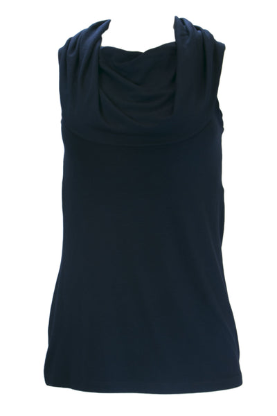 ANALILI Women's Wide Cowl Neck Sveleless Top 413J10 $135 NWT