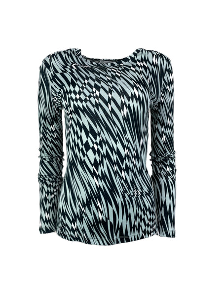 VERSACE COLLECTION Women's Multicolored Jersey Top #G31630 42 NWT